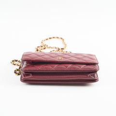 Chanel Wallet On Chain WOC Caviar Burgundy