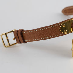 Hermes Kelly Bracelet Watch Gold GHW Z in circle size M
