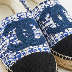 Chanel Espadrilles Tweed Blue Size 40