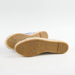 Chanel Espadrilles Tweed Blue Size 40
