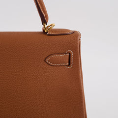 Hermès Kelly 28 Togo Gold GHW Z Stamp