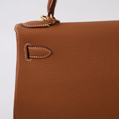 Hermès Kelly 28 Togo Gold GHW Z Stamp