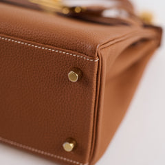 Hermès Kelly 28 Togo Gold GHW Z Stamp