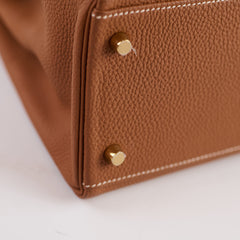 Hermès Kelly 28 Togo Gold GHW Z Stamp