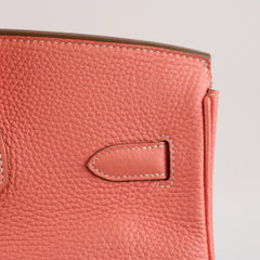 Hermès Birkin 35 Crevette Clemence Q Square Stamp