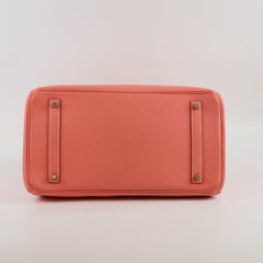 Hermès Birkin 35 Crevette Clemence Q Square Stamp