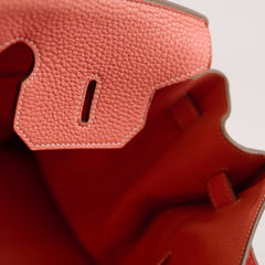 Hermès Birkin 35 Crevette Clemence Q Square Stamp