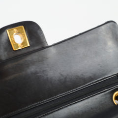 Chanel Small Classic Flap Black Lambskin - Vintage 24k Gold