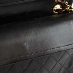 Chanel Small Classic Flap Black Lambskin - Vintage 24k Gold