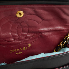 Chanel Small Classic Flap Black Lambskin - Vintage 24k Gold