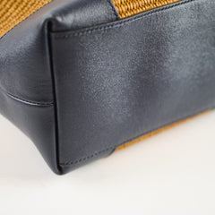 Gucci Ophidia Raffia Medium Tote Bag Brown/Navy