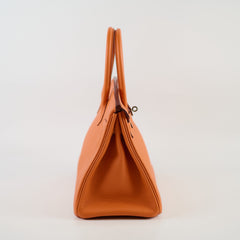 Hermès Hermes Birkin 30 Orange PHW X Stamp 2016