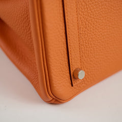 Hermès Hermes Birkin 30 Orange PHW X Stamp 2016
