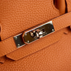 Hermès Hermes Birkin 30 Orange PHW X Stamp 2016
