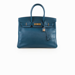 Hermès Hermes Birkin 35 Colvert PHW Q Square Stamp 2013