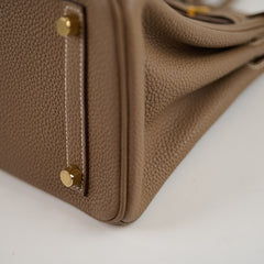 Hermès Hermes Birkin 25 GHW Etoupe Y Stamp 2020