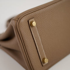 Hermès Hermes Birkin 25 GHW Etoupe Y Stamp 2020