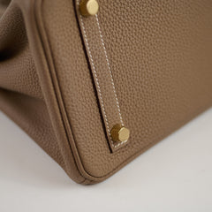 Hermès Hermes Birkin 25 GHW Etoupe Y Stamp 2020