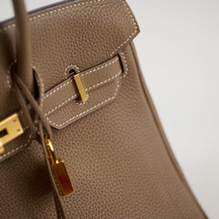 Hermès Hermes Birkin 25 GHW Etoupe Y Stamp 2020