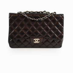 Chanel Jumbo Lambskin Single Classic Flap Black