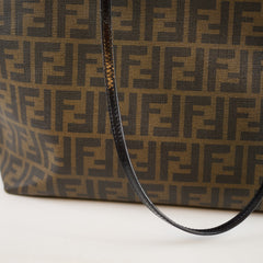 Fendi Zucca FF Roll Tote Brown