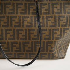 Fendi Zucca FF Roll Tote Brown