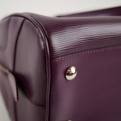Louis Vuitton Cassis Epi Leather Bowling Montaigne GM Purple