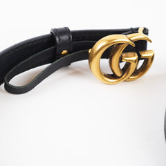 Gucci GG Marmont Thin Belt Black
