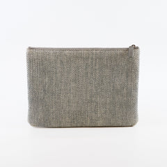 Chanel Deauville O-Case Clutch Tweed Grey
