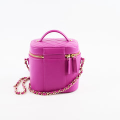 Chanel Cruise Lambskin CC Crystal Vanity Case Purple 2021