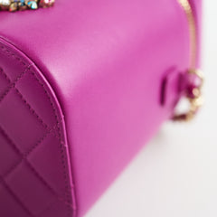 Chanel Cruise Lambskin CC Crystal Vanity Case Purple 2021