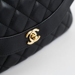 Chanel Camera Bag Diana Black Lambskin 27 Series