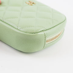 Chanel Green Caviar Makeup Pouch