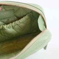 Chanel Green Caviar Makeup Pouch
