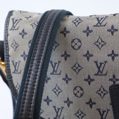 Louis Vuitton Mini Lin Berangere Bleu Shoulder Bag Navy