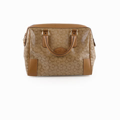 Celine C Macadam Canvas Boston Bag