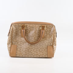 Celine C Macadam Canvas Boston Bag