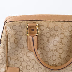 Celine C Macadam Canvas Boston Bag