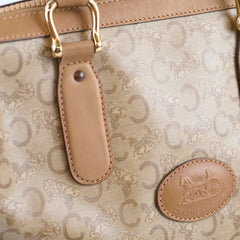 Celine C Macadam Canvas Boston Bag