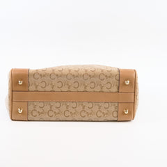 Celine C Macadam Canvas Boston Bag
