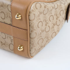 Celine C Macadam Canvas Boston Bag