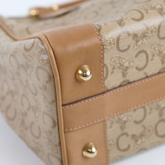 Celine C Macadam Canvas Boston Bag
