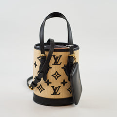 Louis Vuitton By The Pool Nano Bucket Bag Raffia