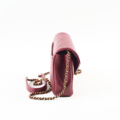 Chanel Seasonal Crossbody Lambskin Burgundy
