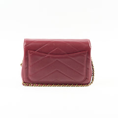 Chanel Seasonal Crossbody Lambskin Burgundy