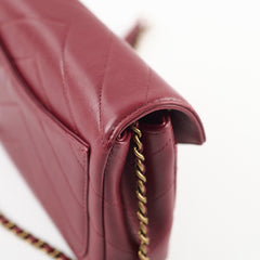 Chanel Seasonal Crossbody Lambskin Burgundy