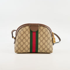 35806. Gucci Ophidia Rounded Shoulder Bag Brown