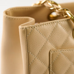 Chanel Grand Shopping Tote GST Caviar Beige