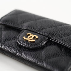 Chanel Snap Cardholder Caviar Black