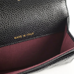 Chanel Snap Cardholder Caviar Black